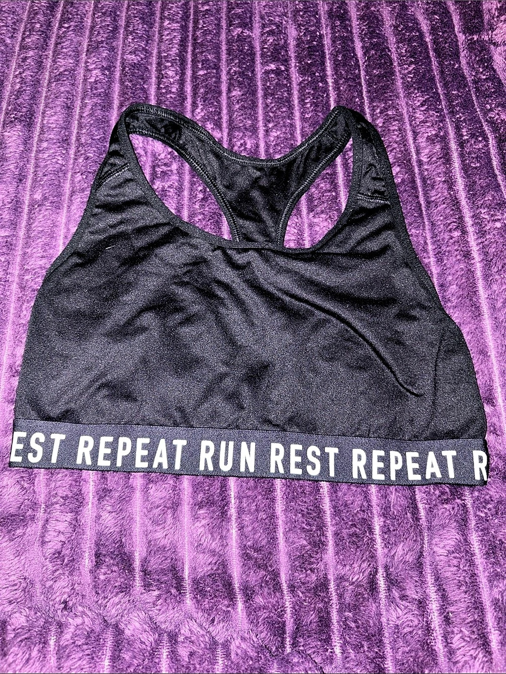 Old Navy Active Go-Dry Medium Support Sports Bra Black Medium